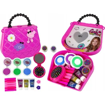 Doplněk pro panenku SADA KRÁSY V KABELCE PRO ZDOBENÍ VLASŮ A LÍČENÍ PRO HOLČIČKU