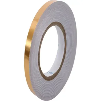 Lepicí páska Ozdobná samolepicí páska 0,5 cm x 50 m – zlatá