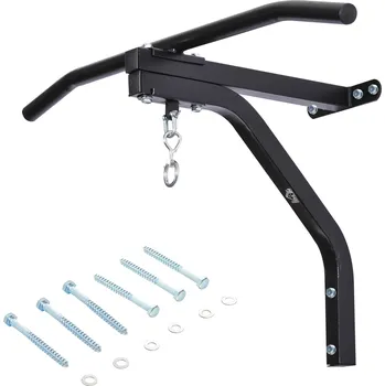 Boxovací pytel HOMCOM držák boxovacího pytle na zeď držák boxovacího pytle držák boxovacího pytle nosnost ocel černá 93 x 47 x 51 cm