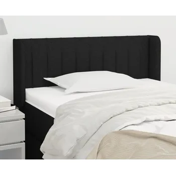 Čelo postele typu ušák černé 93x16x78/88 cm textil - 8720287268543