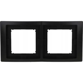 Elektrická zásuvka Rámeček dvojitý Kontakt-simon černý