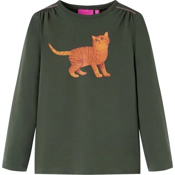 Dětské tričko s dlouhým rukávem khaki 116 - 8721012037779