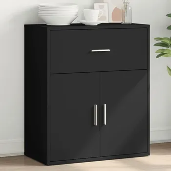 Příborník do zásuvky Příborník černý 60 x 31 x 70 cm kompozitní dřevo - 8721012493674