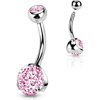 Piercing Šperky4U Piercing do pupíku - banánek, růžová barva - BS01054-P