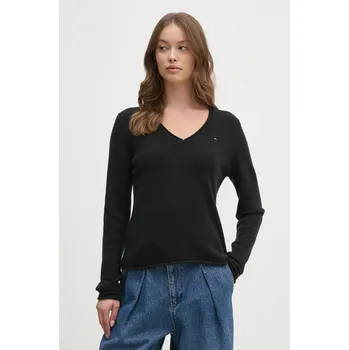 Pánský svetr Vlněný svetr Tommy Hilfiger WW0WW43505 černá 99X, vel. XS