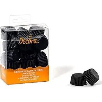 Košíčky na pralinky černé 200ks 2,7x1,7cm - Decora