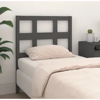 Čelo postele šedé 95,5 x 4 x 100 cm masivní borovice - 8720287007838