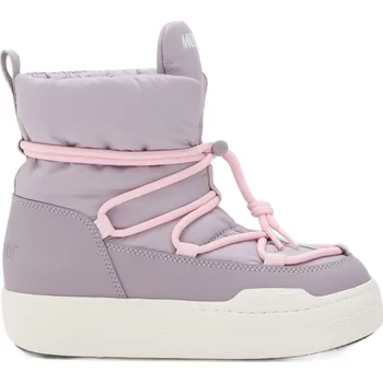 Pánská zimní obuv Juniorská vycházková barefoot kotníková obuv MOON BOOT-MB JR PARK LACE MID, H032 LILAS Fialová 34