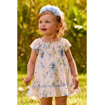 Dívčí šaty Dětské bavlněné šaty Mayoral 1992.4E.Baby.PPY2 bílá 00X, vel. 80