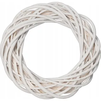 Věnec VĚNEC Z PROUTÍ BÍLÝ 30CM SILNÝ OZDOBNÝ DEKORATIVNÍ VÁNOČNÍ ZÁKLAD