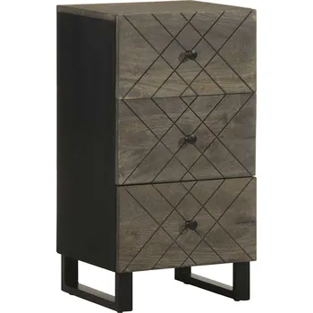 Organizace kuchyně Příborník černá 40x33x75 cm masivní mangovníkové dřevo - 8721158448002