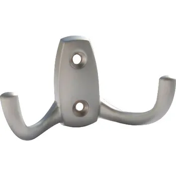 Věšák 770183 - dvojháček kov satén chrom (770183 - dvojháček kov satén chrom)