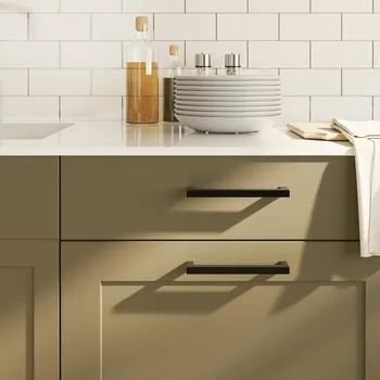 Nábytkové kování Nábytkové úchytky 10 ks černé 128 mm nerezová ocel - 8721012192423