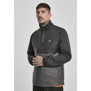Pánská móda Stand Up Collar Pull Over Jacket černá/tmavý stín Urban Classics šedá 1752466