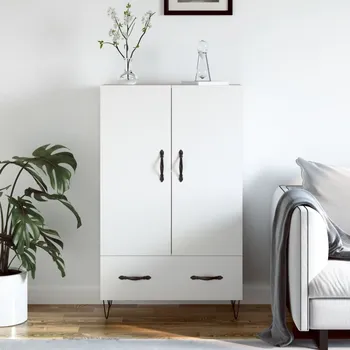 Příborník do zásuvky Skříň highboard bílá 69,5 x 31 x 115 cm kompozitní dřevo - 8720845425050