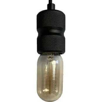 Objímka na světlo E27 - hliník, černá