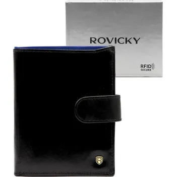Módní doplněk Peněženka Rovicky N4L-RVT-2 RFID - černá + modrá