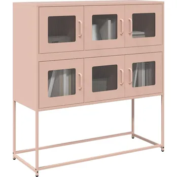 Příborník do zásuvky Příborník růžový 100,5 x 39 x 107 cm ocel válcovaná za studena - 8721158372574