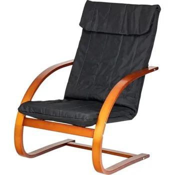 Jídelní židlička ModernHome TXWQM-31 Finské houpací křeslo - ořech/černé