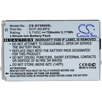 Baterie pro mobilní telefon Baterie Cameron Sino CS-SY3800SL, Li-Ion, 750