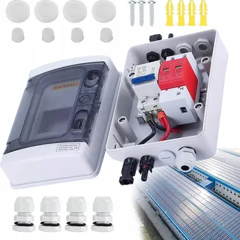 Rozvaděč PV Rozvaděč 1000V DC 1 tanga 4 moduly S OCHRANOU