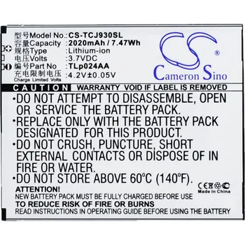 Baterie pro mobilní telefon Baterie Cameron Sino CS-TCJ930SL, Li-Ion, 2020