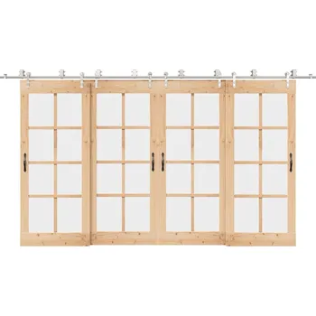 Nábytkové kování Sada příslušenství pro posuvné dveře 400 cm nerez ocel stříbrná - 8721102857713