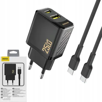 RYCHLÁ NABÍJEČKA NA TELEFON PD QC 25W GaN USB-A USB-C s kabelem USB-C