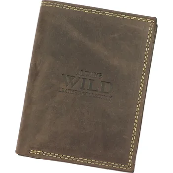 Módní doplněk Pánská kožená peněženka Wild N4-P-CHM hnědá