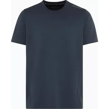 Pánské tričko PORSCHE DESIGN Hexagon graphene T-shirt Tričko volnočasové sportovní s kulatým výstřihem logem a šestihranným vzorem tmavě modrá (Exkluzivní tričko od Porsche Design vyrobené z 3D úpletu s grafenovou přízí a integrovaným šestiúhelníkovým vzorem.)