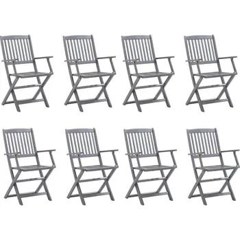 Skládací zahradní židle 8 ks masivní akácie - 8720286508534