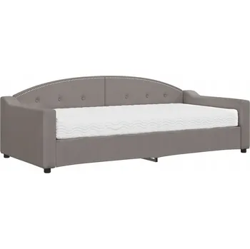Postel Lehátko s matrací 223x100x75 cm, barva taupe (šedohnědá)