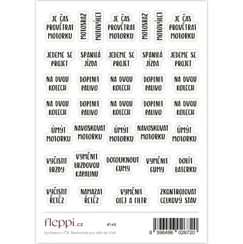 samolepka Fleppi Samolepky Motorkářské texty