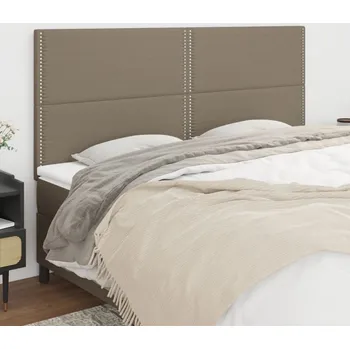 Čelo postele 4 ks taupe 100x5x78/88 cm textil - 8720287240822
