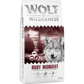 Krmivo pro psa 1kgWolf of Wilderness "Ruby Midnight" hovězí a králičí - bez obilovin granule pro psy