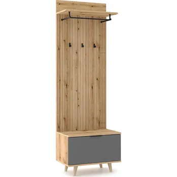 Předsíňová stěna Předsíňová stěna Nordic 65 cm dub Evoke/grafit