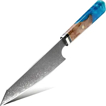 IZMAEL Damaškový kuchyňský nůž KU 20031 Chef/Modrá/28cm 16 cm