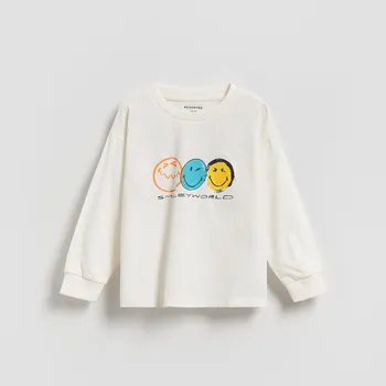 Reserved - SmileyWorld® tričko s dlouhým rukávem - krémová - 052II-01X - 052II-01X-92