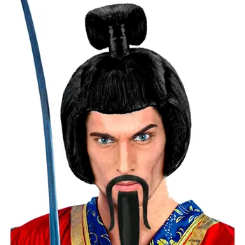 Karnevalová paruka Paruka - Samuraj - krátká