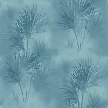 Tapeta TAPETA TYRKYSOVÉ PALMY LISTY 3D EFEKT NA VLIESOVÉM PODKLADU
