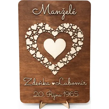 Svatební dekorace Kniha hostů novomanželé se srdíčky Stříbrná