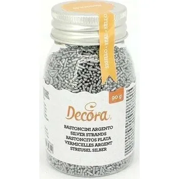Přisada na vaření a pečení Decora, Itálie Cukrové sypání stříbrné tyčinky 90g - Decora | Skvělé pro Váš domácí dort