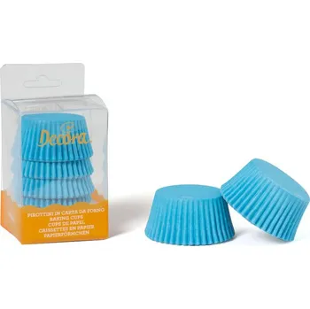 Přisada na vaření a pečení Decora, Itálie Košíčky na muffiny modré 75ks 5x3,2cm - Decora