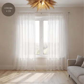 Záclona Záclona, voál bílý, tunýlek: šíře 140 x výška 280 cm (1 pár)