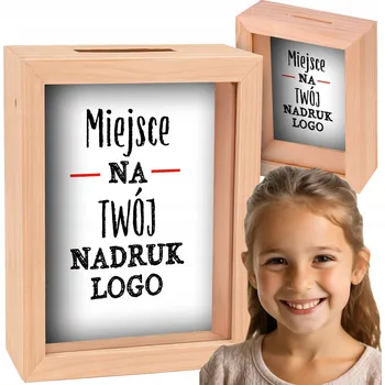 Pokladnička POKLADNIČKA NA DÁREK PENÍZE S VAŠÍM LOGEM, VLASTNÍ POTISK, CÍL, MIKULÁŠ, VELKÁ