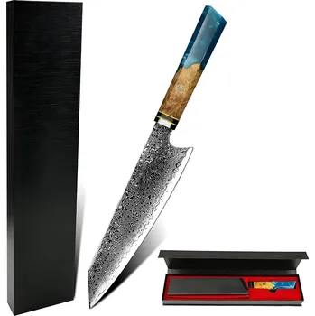 IZMAEL Damaškový kuchyňský nůž IS 14037 Modrá 21 cm