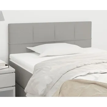 Čelo postele světle šedé 100 x 5 x 78/88 cm textil - 8720287148760