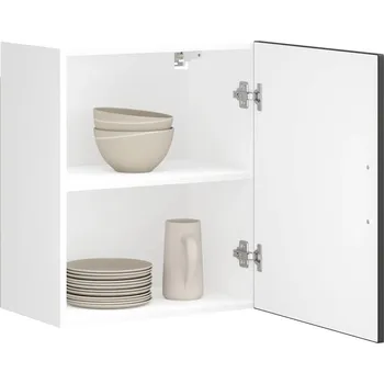 Kuchyňská skříňka Kuchyňská nástěnná skříňka "Porto" černý kompozitní dřevo - 8721158423856