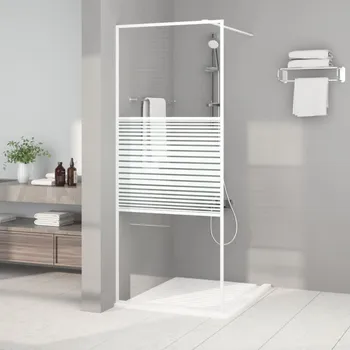 Sprchová zástěna walk-in bílá 80 x 195 cm čiré ESG sklo - 8720287052470