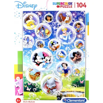 Puzzle Clementoni 104dílné Puzzle Supercolor 104 Disney Puzzle